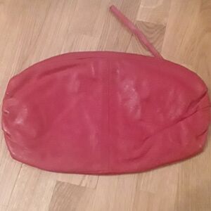 Vintage  leather red clutch